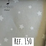 Ref.150 - Creme acinzentado com estrelas brancas