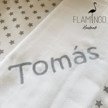 fralda com nome bebe flamingo handmade