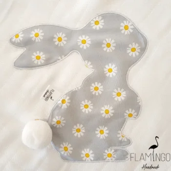 fralda pano coelhinho bebe flamingo handmade