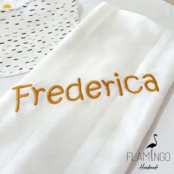 fralda com nome bebe flamingo handmade