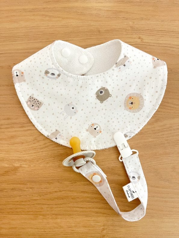 babete redondo para baba flamingo handmade