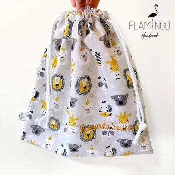 saco maternidade bebe flamingo handmade