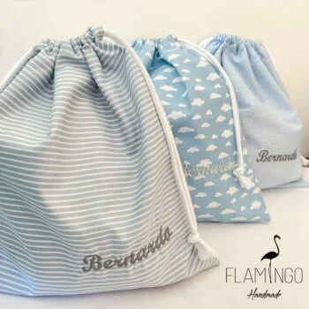 conjunto sacos maternidade bebe flamingo handmade