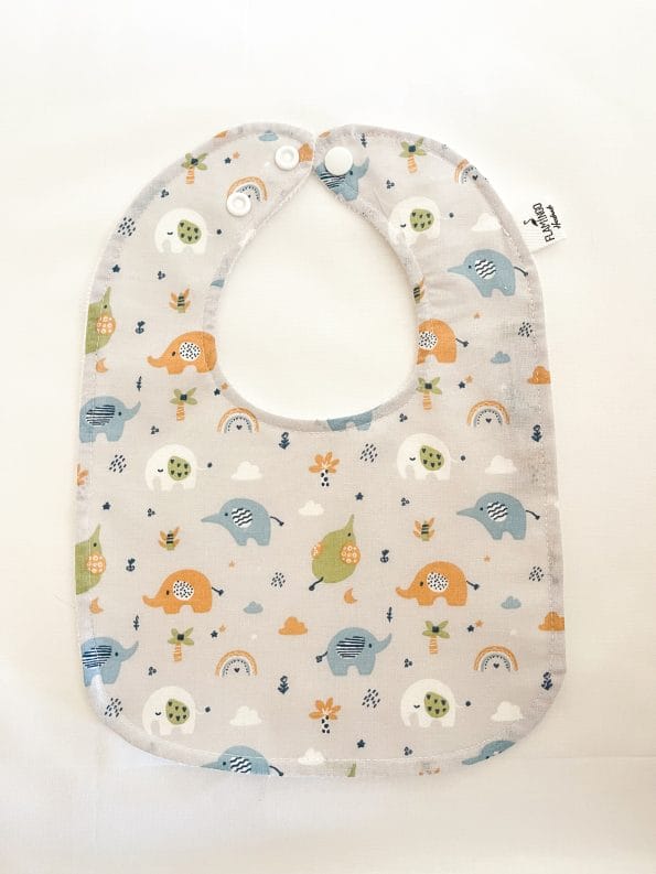 babete comprido para baba flamingo handmade