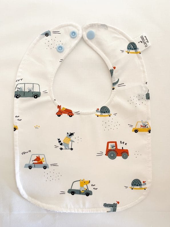 babete comprido para baba flamingo handmade