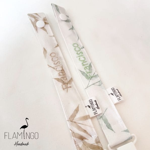 prendedor chucha plastificado flamingo handmade