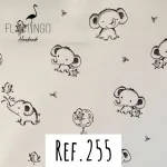 Ref. 255 - Branco com Elefantes