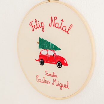 bastidor porta natal flamingo handmade