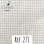 Ref. 271 Vichy Médio Cinza Claro e Branco