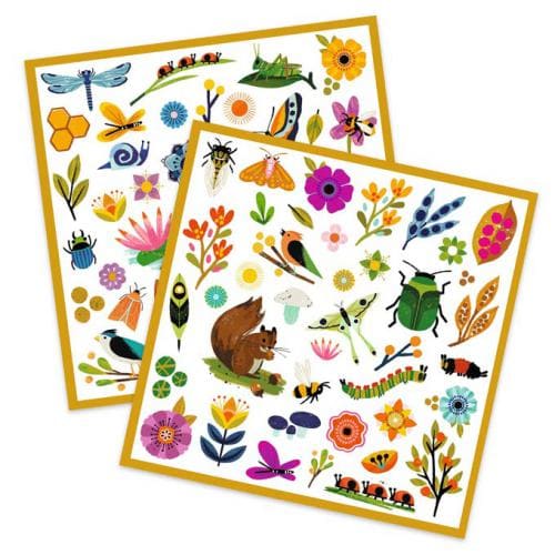 jardim 160 autocolantes djeco flamingo handmade