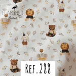 Ref. 288 Branco com Animais e Folhas