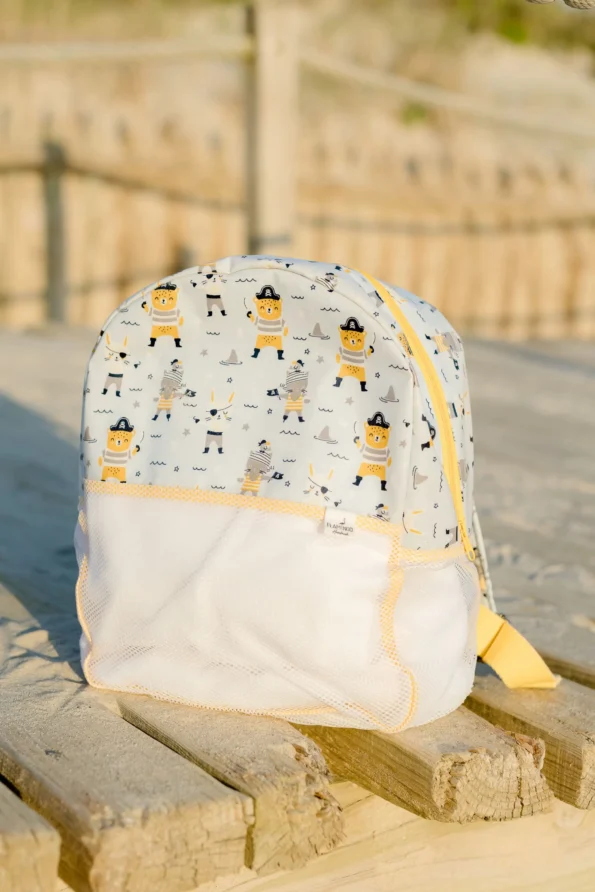 mochila praia flamingo handmade