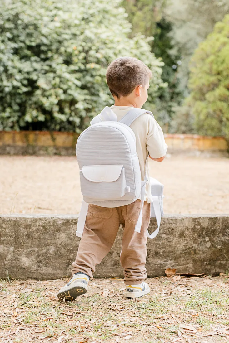 mochila lancheira creche flamingo 82