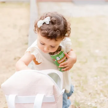 mochila lancheira creche flamingo 83