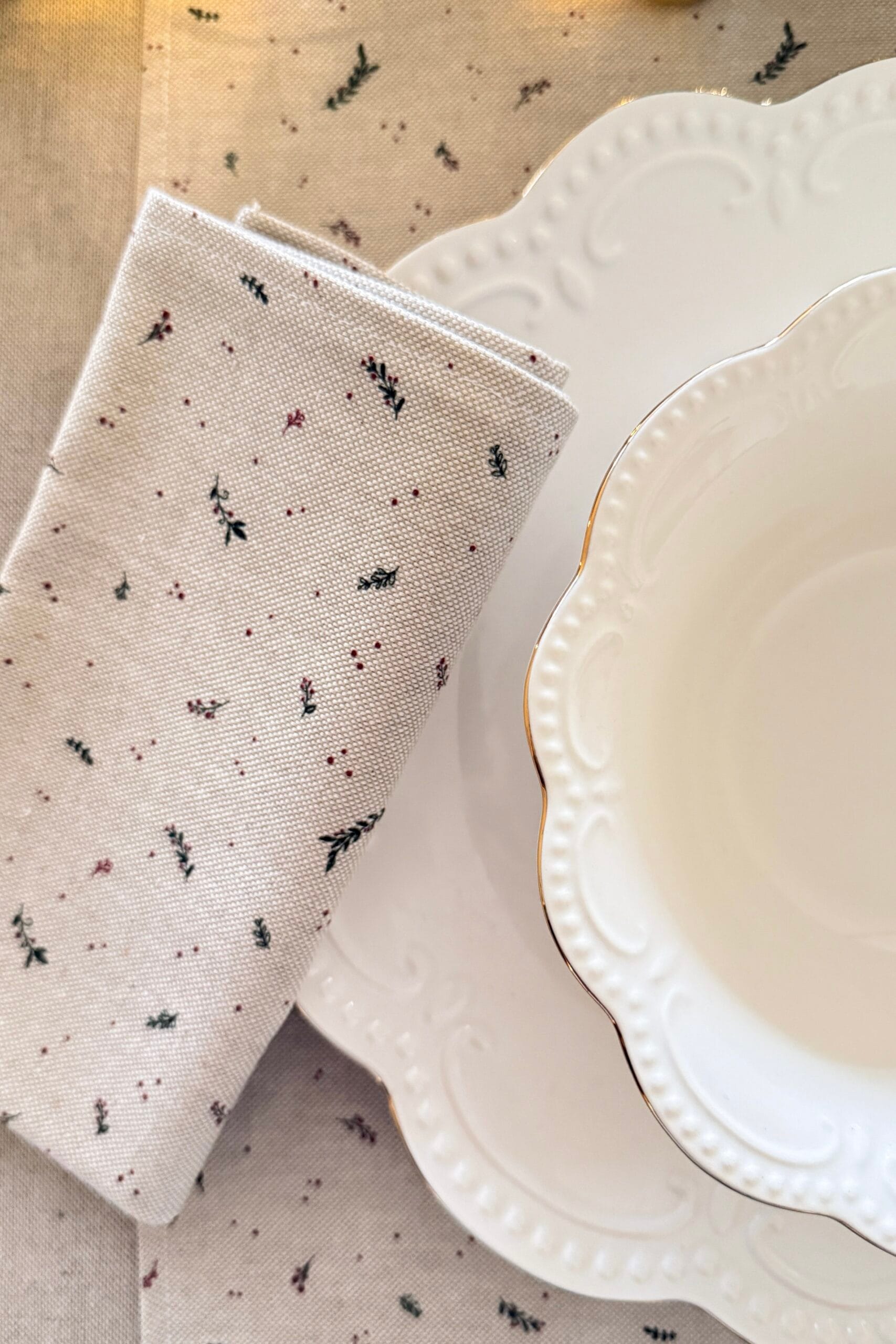 mesa natal corredor guardanapos flamingo