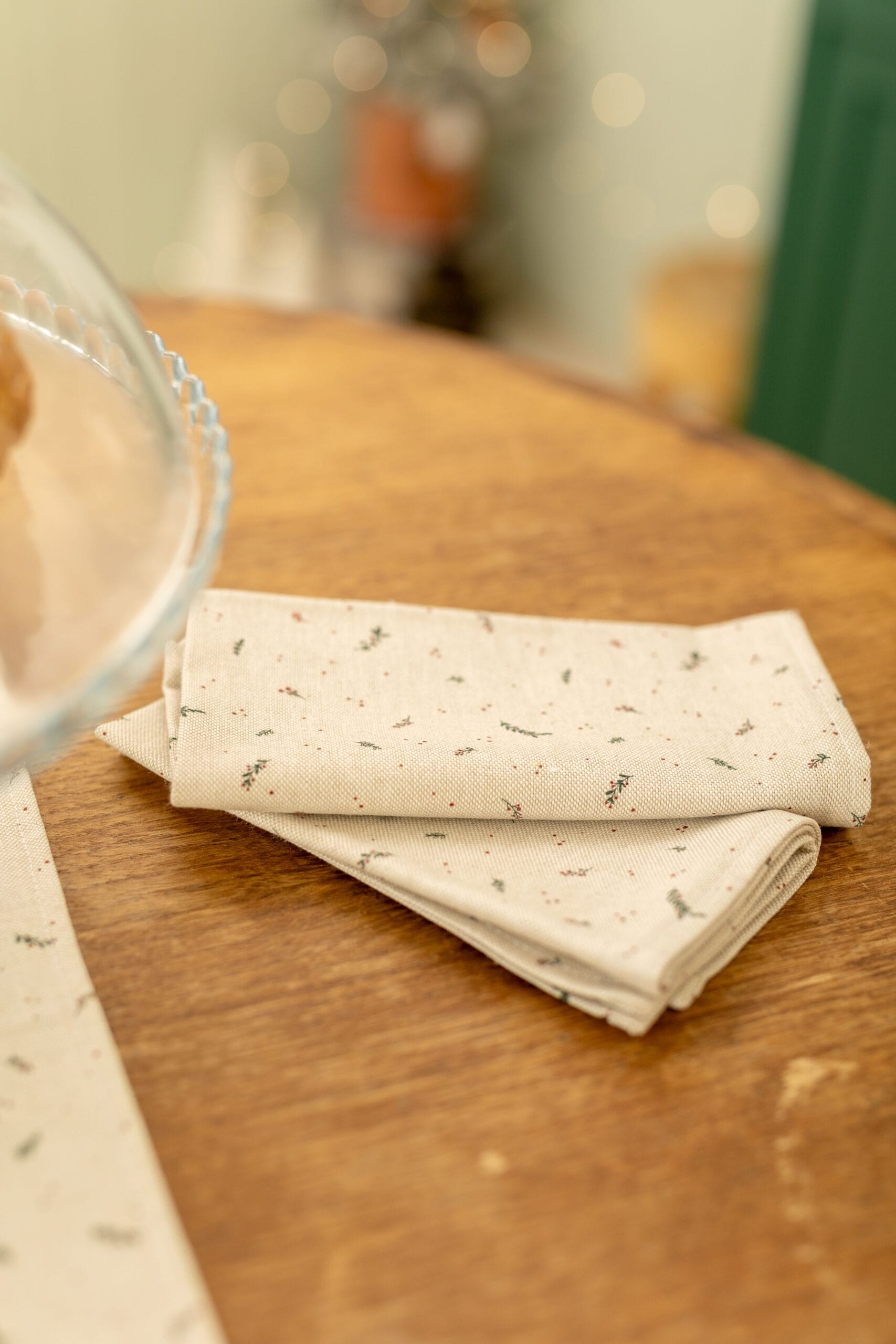 mesa natal corredor guardanapos flamingo