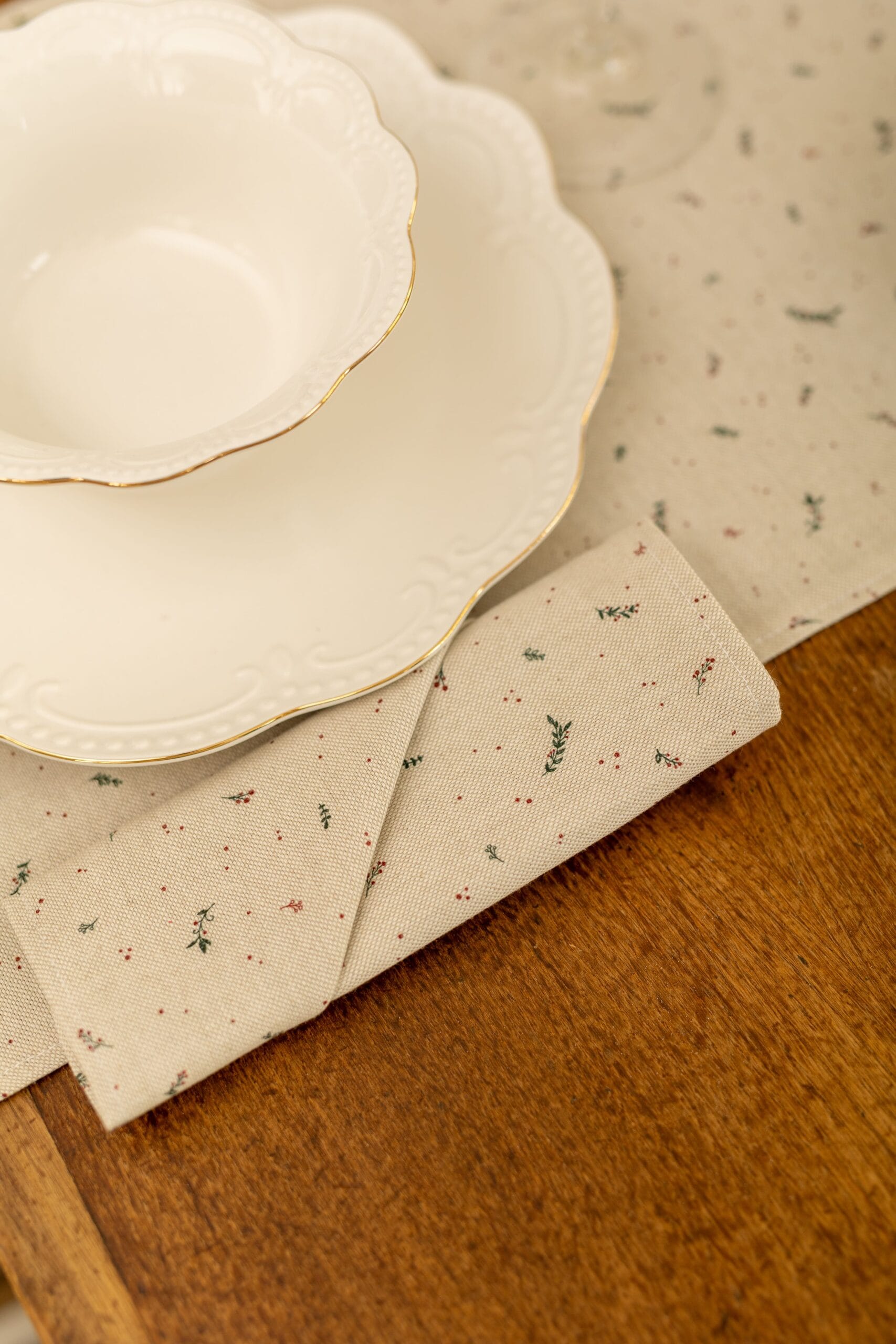 mesa natal corredor guardanapos flamingo