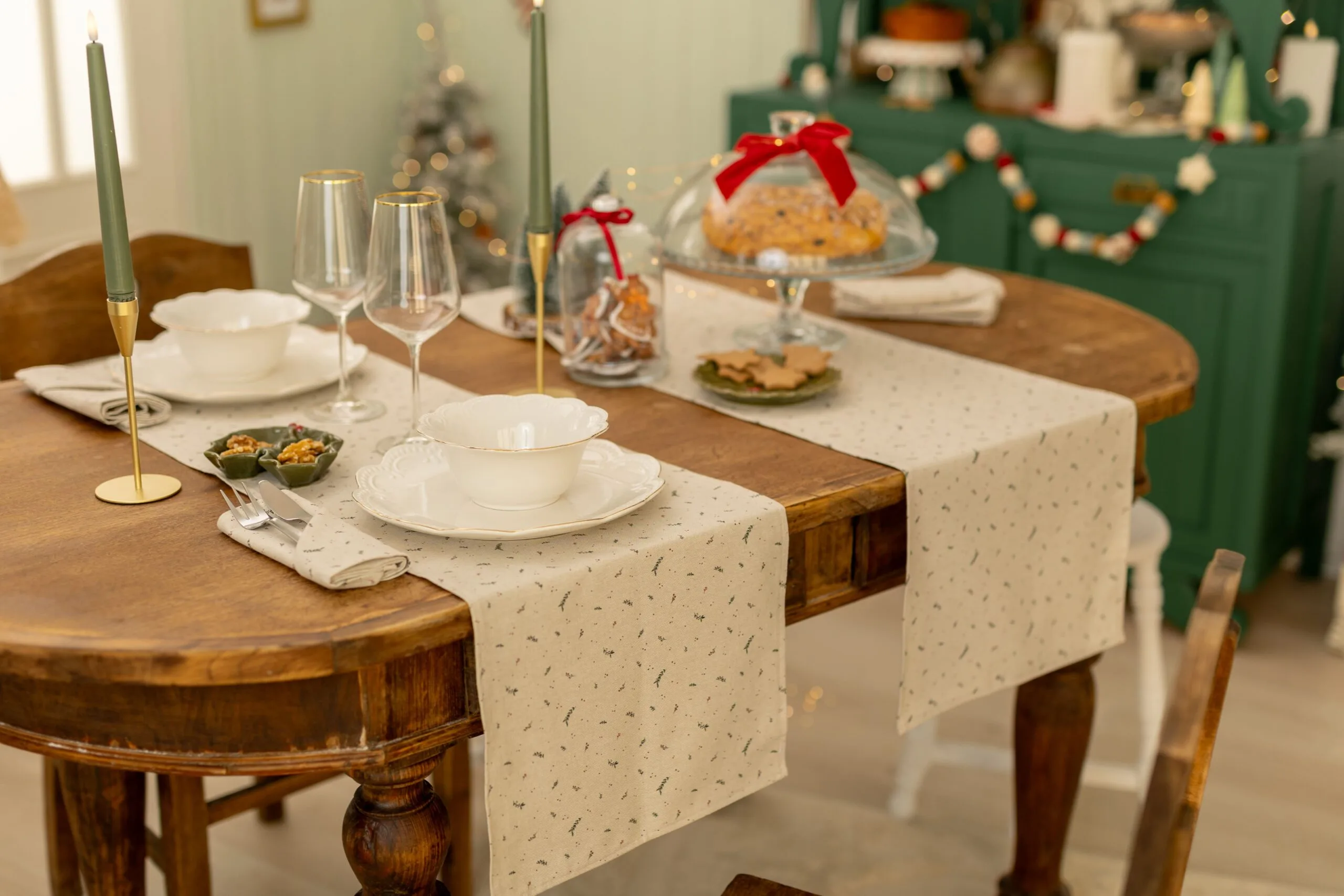 mesa natal corredor guardanapos flamingo