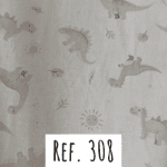 Ref. 308 Branco com Dinossauros Creme